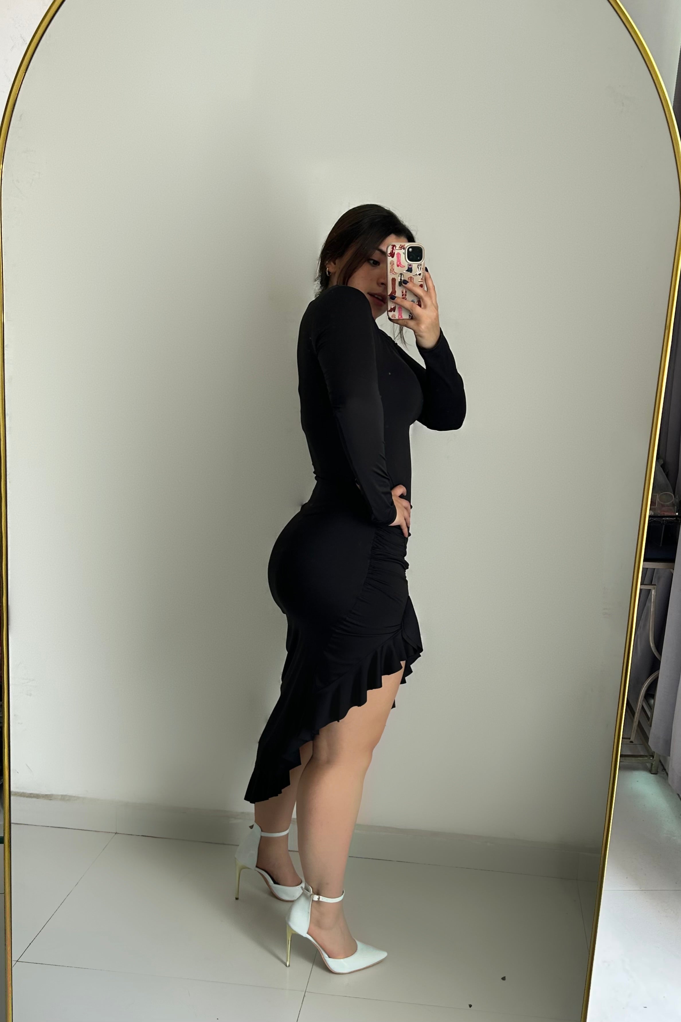 Vestido Manga Larga Negro