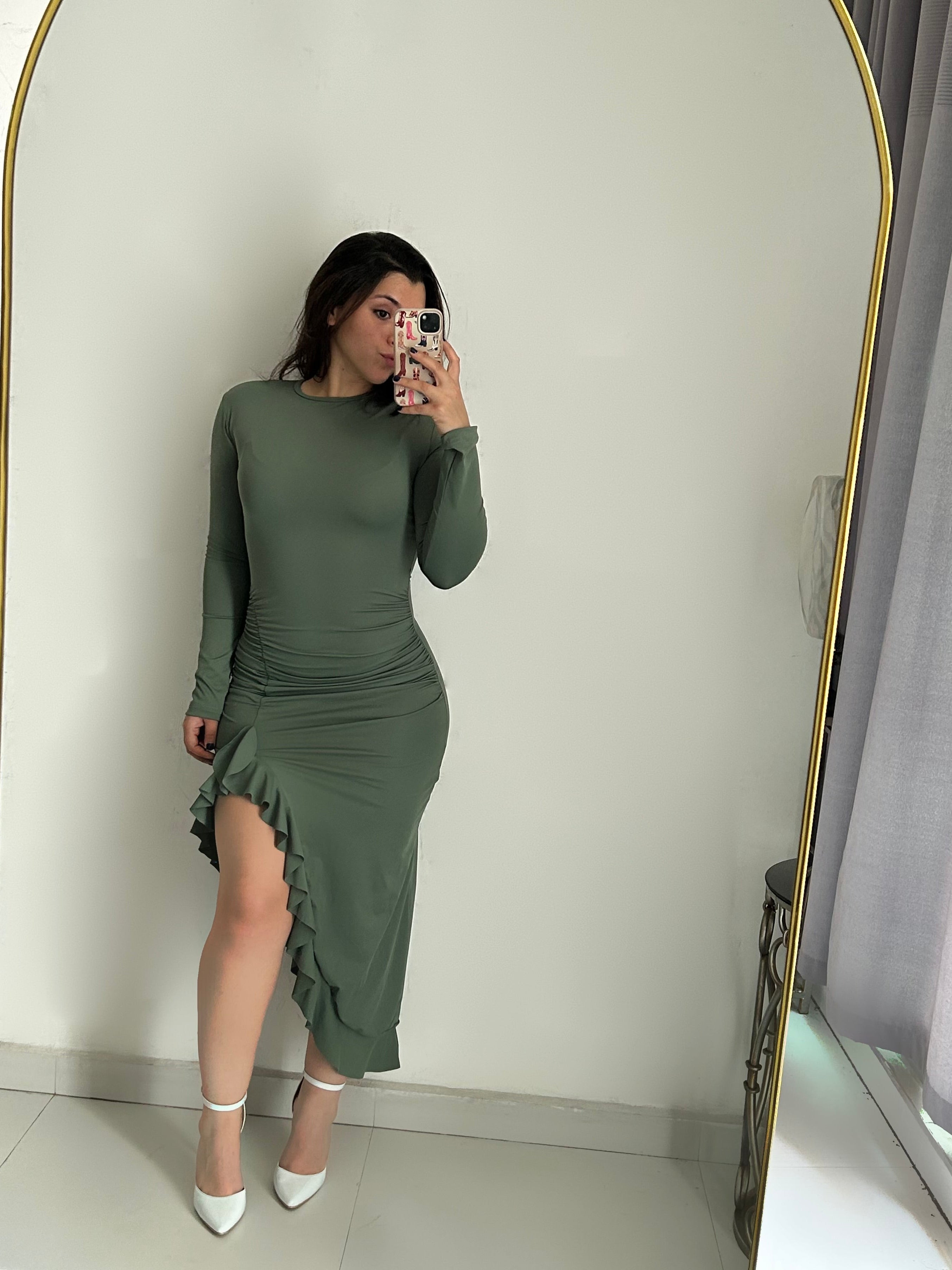 Vestido Asimétrico Verde