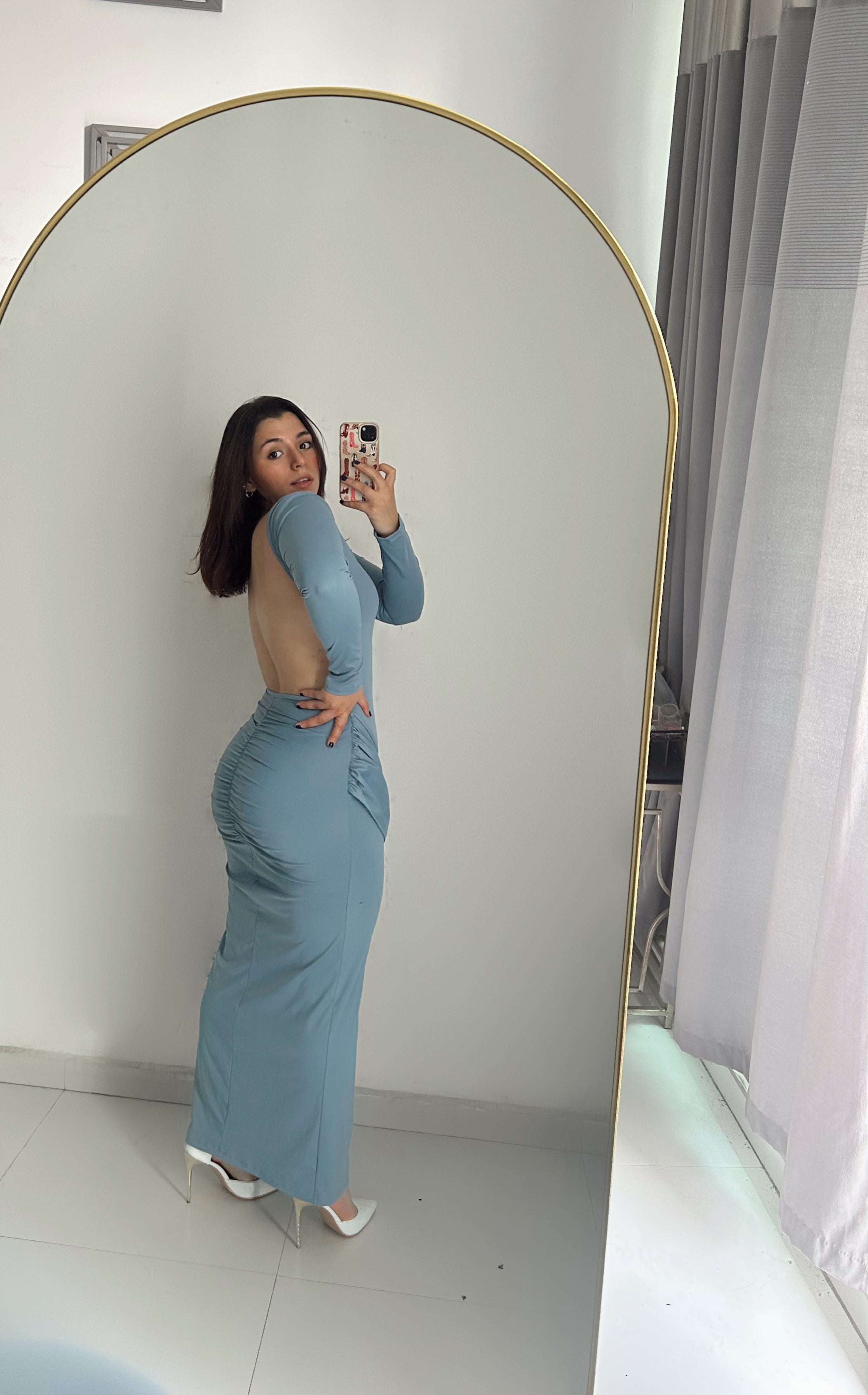 Vestido Largo Azul Cielo