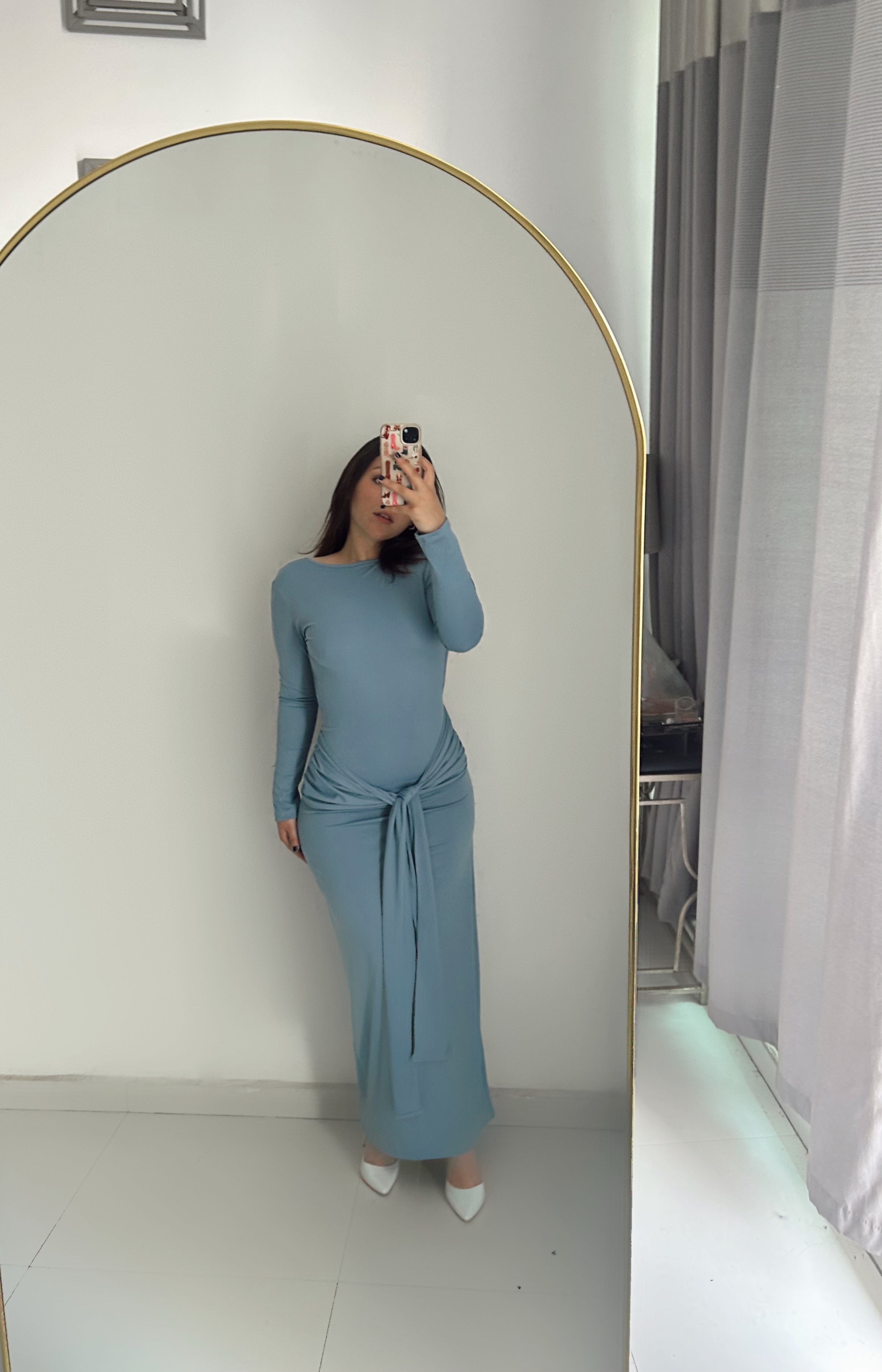 Vestido Largo Azul Cielo