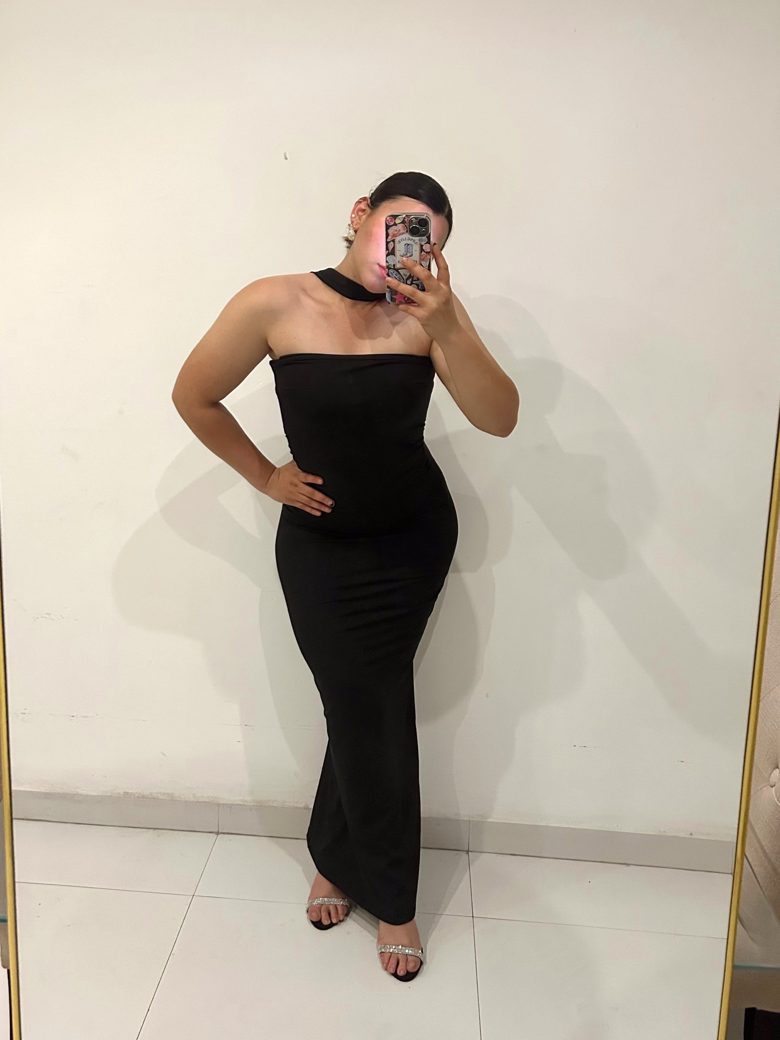 Vestido Negro Midi