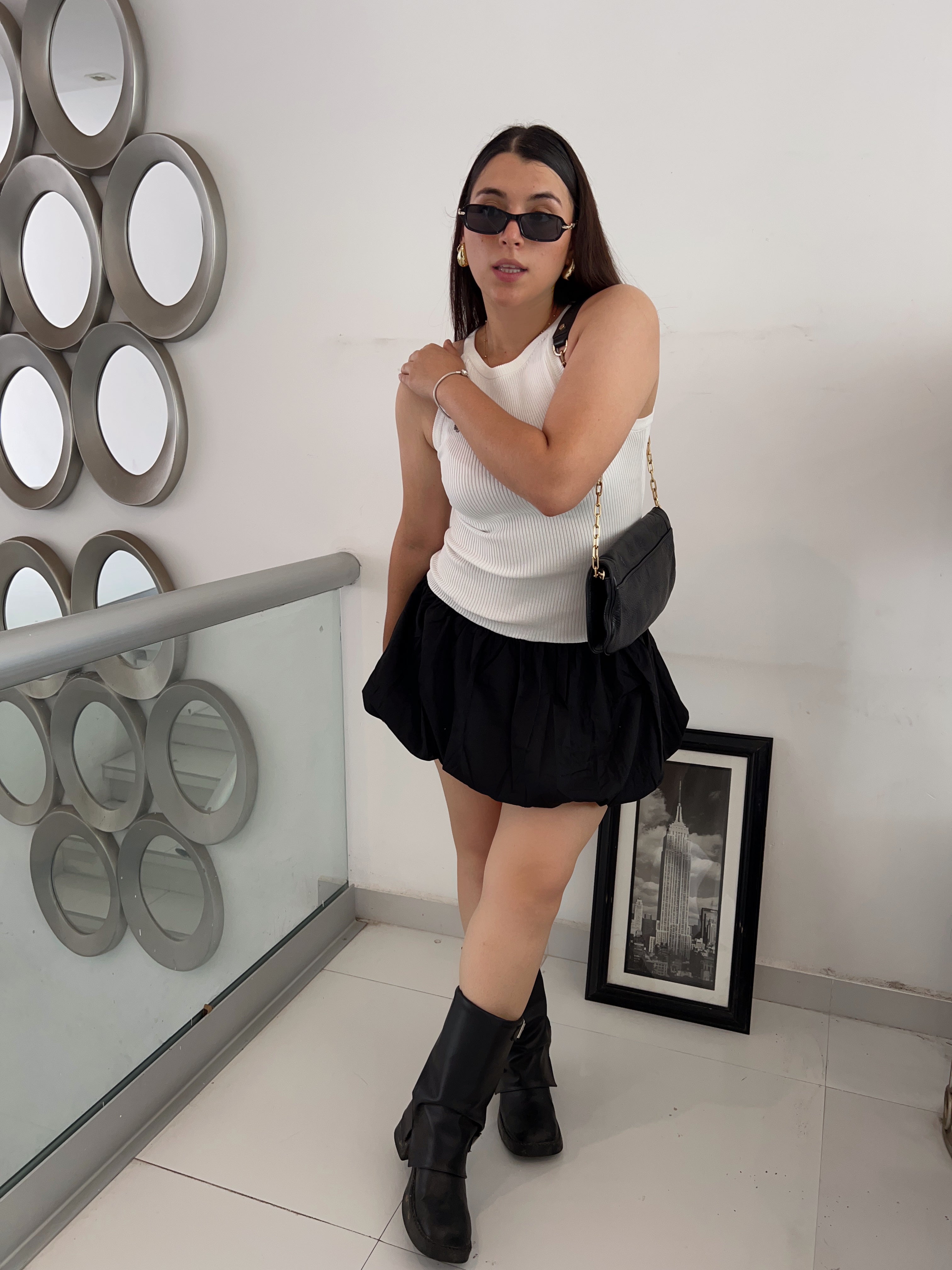 Vestido con Falda de Globo